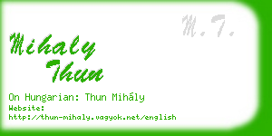 mihaly thun business card