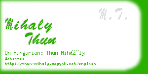 mihaly thun business card